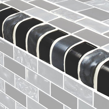 TRIM-GX82348K8 - Black, Trim - Glass Tile