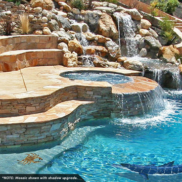 Blue Dolphin-B | BD43-27 | Pool Mosaic by Custom Mosaics