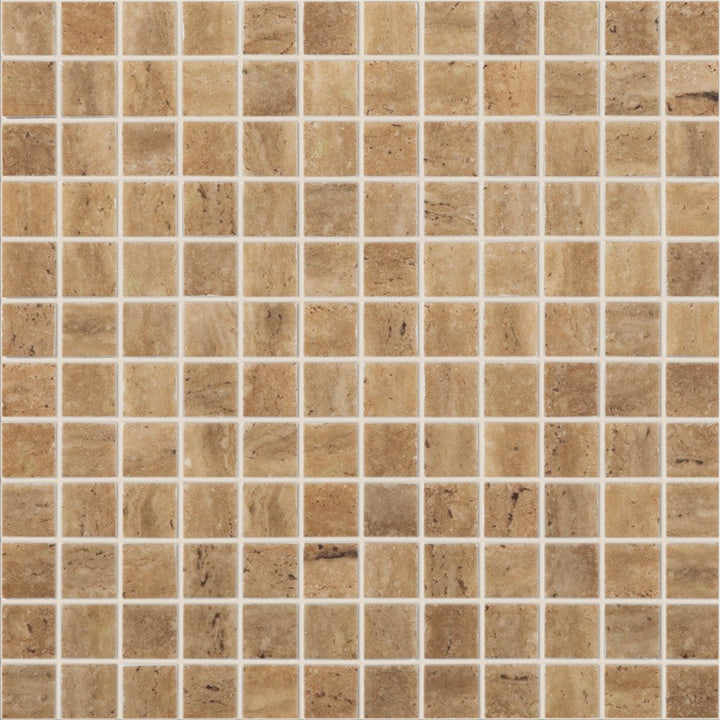 TRAVERTINO NOCE MT Travertino Noce MT 4100, 1" x 1" - Glass Tile