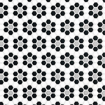 Dijon Classic, Hexagon Mosaic Tile | Geometro Glass Tile