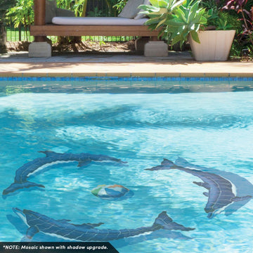 Dolphin Group | DG52-21 | Pool Mosaic by Custom Mosaics