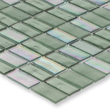 Huron Fins Glass Mosaic Tile by American Glass Mosaics