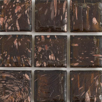 Fire Agate Aventurina 1x1 Glass Tile | E11.286.05S | American Glass Mosaics