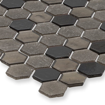 Superior Hexagon Glass Mosaic Tile by American Glass Mosaics