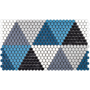 Glow, Penny Round Mosaic | GLSGEOHYGGGLOW | Geometro Glass Tile