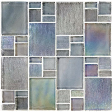 AV8MXK10_ - Gray Mixed Glass Tile by Artistry in Mosaics