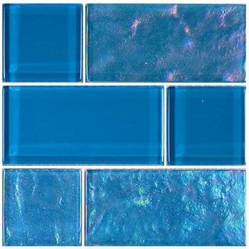 GT8M4896B12 Azure, Mixed Artistry in Mosaics