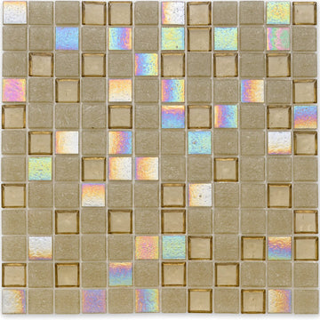Superior Honeycomb 1" X 1" Glass Tile by American Glass Mosaics