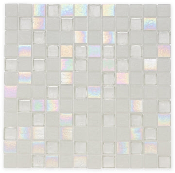 Superior Iceburg 1" X 1" Glass Tile by American Glass Mosaics