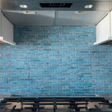 Java, Mixed Linear Mosaic | AVEDASHJAVA13 | Aquatica Glass Mosaic Tile