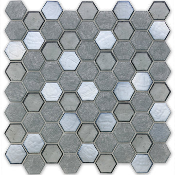 Superior Hexagon Glass Mosaic Tile by American Glass Mosaics