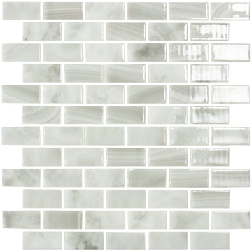 Glass Mosaic Pool | Pearl, 1" x 2" Glass Tile | Vidrepur Nature Collection