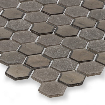 Superior Hexagon Glass Mosaic Tile by American Glass Mosaics