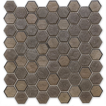 Superior Hexagon Glass Mosaic Tile by American Glass Mosaics