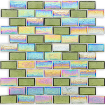 Huron Reef, 1" x 2" Glass Mosaic Tile | American Glass Mosaics