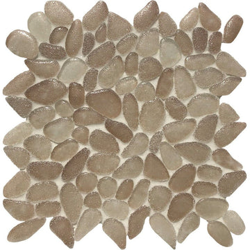 Sandy Beige, Random Mosaic | CETLIROSANDBEIGE | Glass Pool Tile