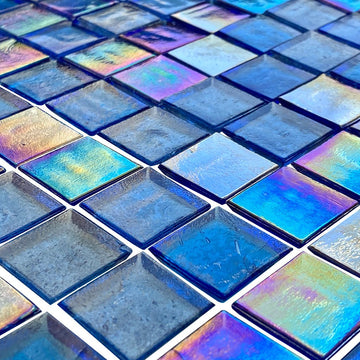 Santorini, 1" x 1" Stacked | Glass Mosaic Tile | American Glass Mosaics