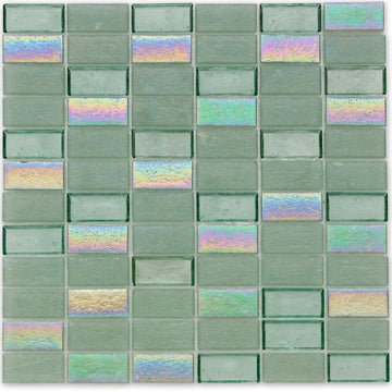 Superior Seagrass 1" X 2" Glass Tile by American Glass Mosaics