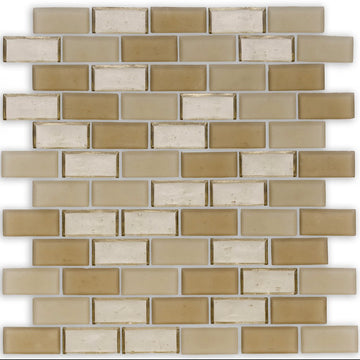 Huron Shore, 1" x 2" Glass Mosaic Tile | American Glass Mosaics