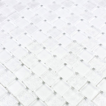 Bright White, 1" x 1" Glass Mosaic Tile | SS82323W1 | Signature Series