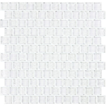 Bright White, 1" x 1" Glass Mosaic Tile | SS82323W1 | Signature Series