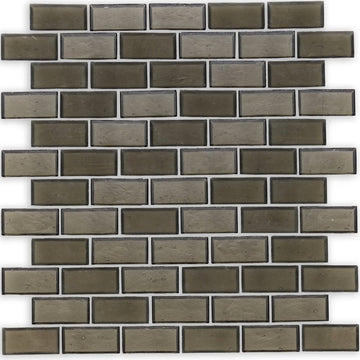 Huron Smoke, 1" x 2" Glass Mosaic Tile | American Glass Mosaics
