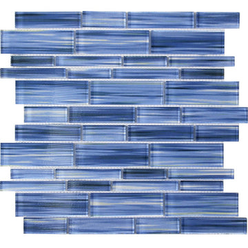 Atona Series Spray Rock, Linear Glass Tile | AVEALTOSRMLMO | Tesoro Mosaic Tile