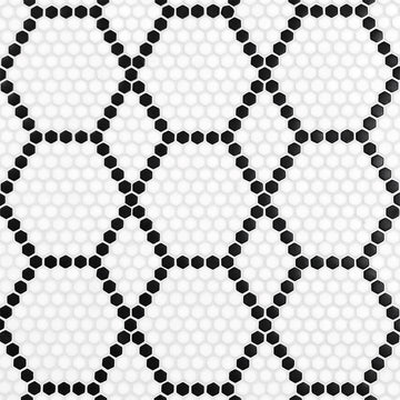 Tulle Classic, Hexagon Mosaic Tile | Geometro Glass Tile