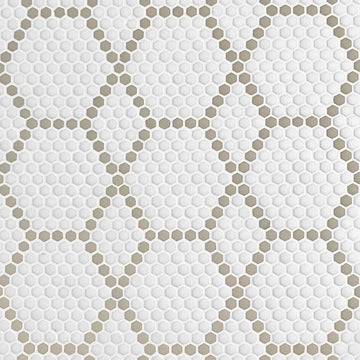 Tulle Country, Hexagon Mosaic Tile | Geometro Glass Tile