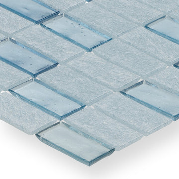 Superior Wave 1" X 2" Glass Tile by American Glass Mosaics