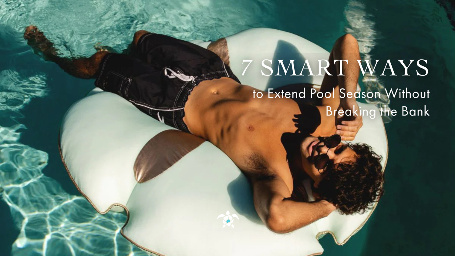 extend pool season, pool heating tips, year-round pool enjoyment, inflatable pool lounger, in-pool furniture