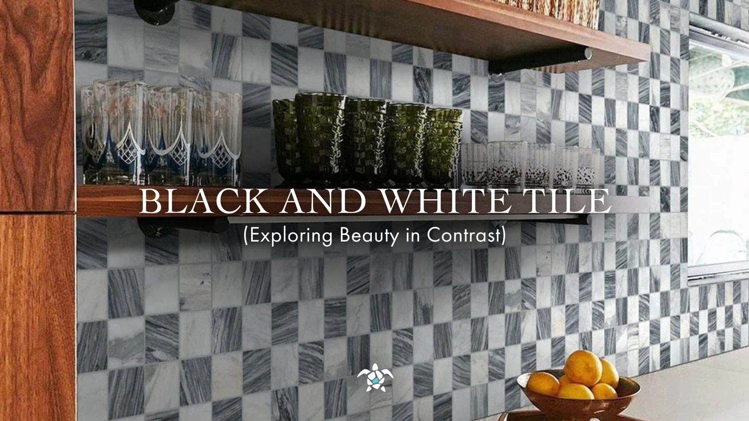 black and white tile, black and white tile bathroom, black and white tile kitchen, black and white pool tile