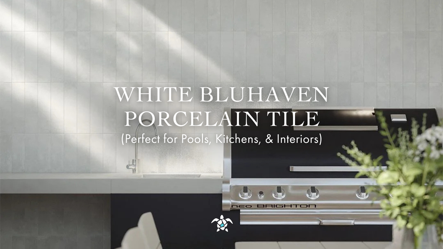 White BluHaven Porcelain Tile (Perfect for Pools, Kitchens, & Interiors)