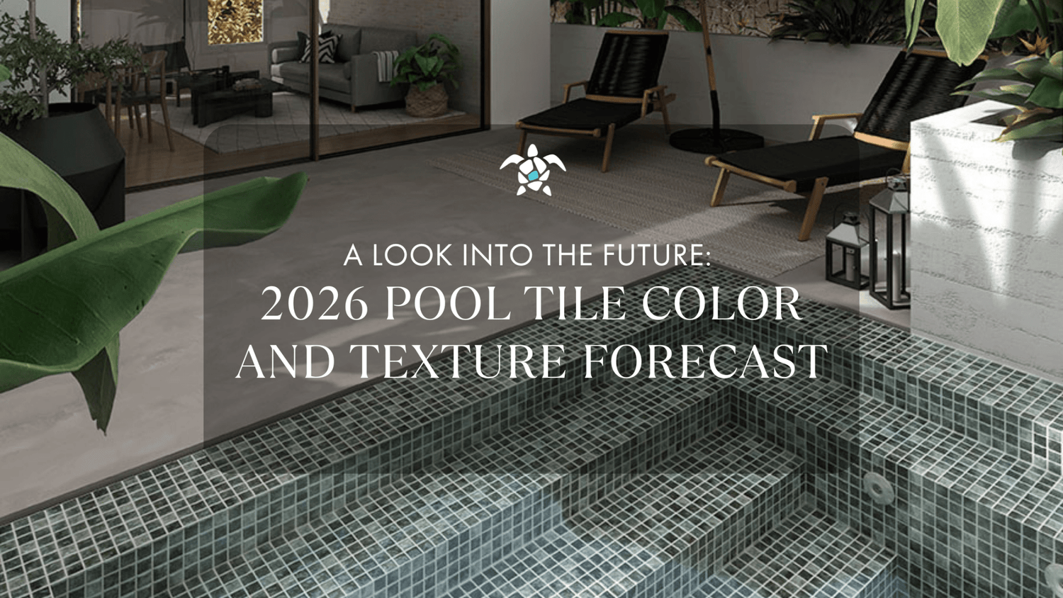 pool tile, tile trends, 2026 pool tile trends, black iridescent tile, blue pool tile, 1x1 pool tile