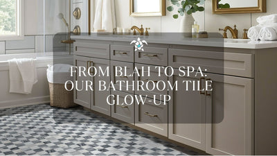 From Blah to Spa: Our Bathroom Tile Glow-Up