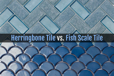 Battle of the Fish Mosaic Tile:  Herringbone Tile vs. Fish Scale Tile