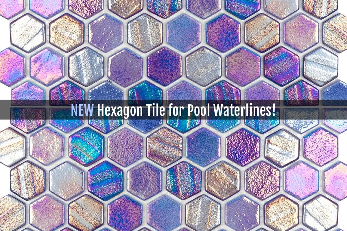 hexagon tile for pool waterlines