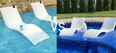 Floating Luxuries® Shelf Lounger vs. Ledge Lounger® Signature Chaise