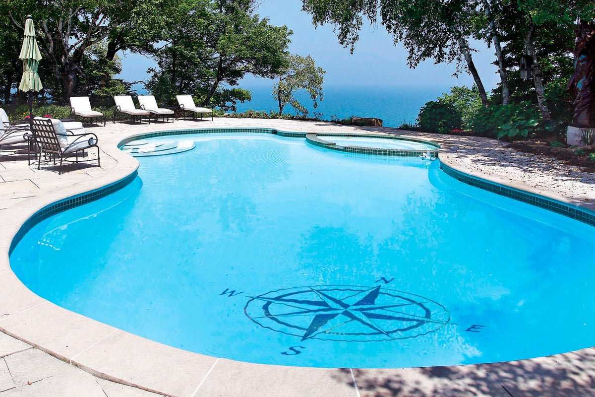 pool tile medallions