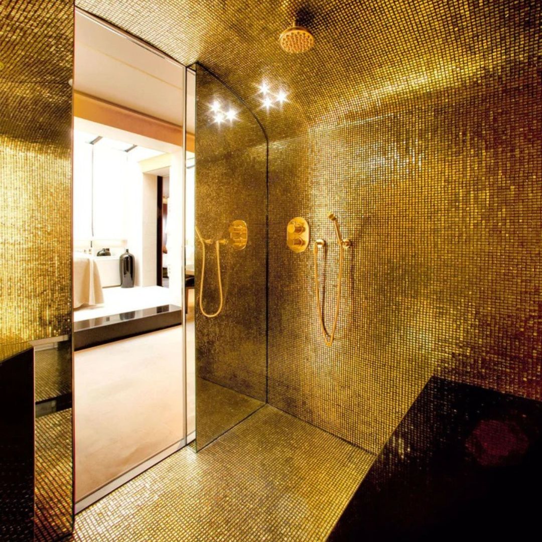 24K Gold Glass Tile Collection | Luxury Glass Mosaic & Accent Tile