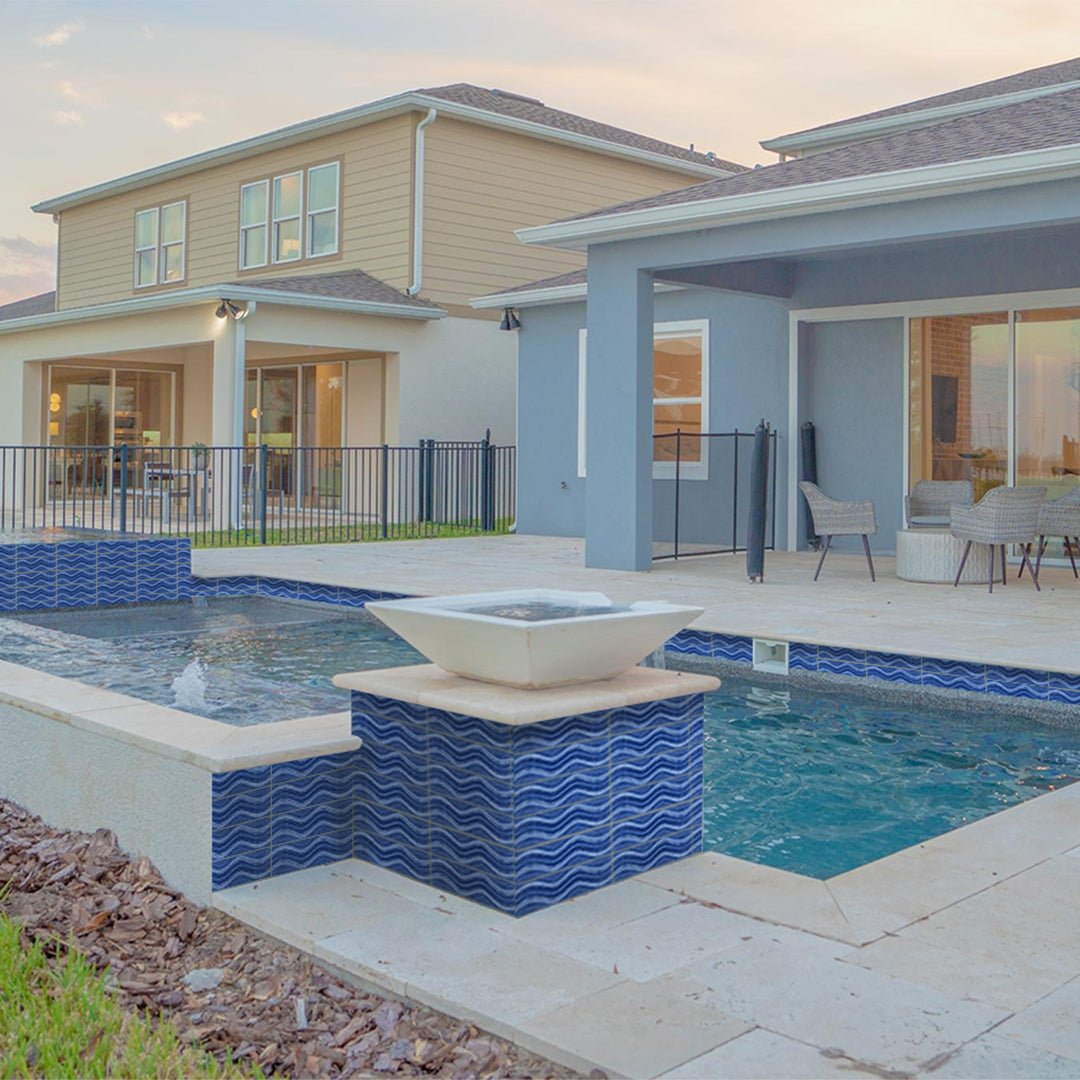Ocean Wave Series | Porcelain Tile for Pool Waterlines
