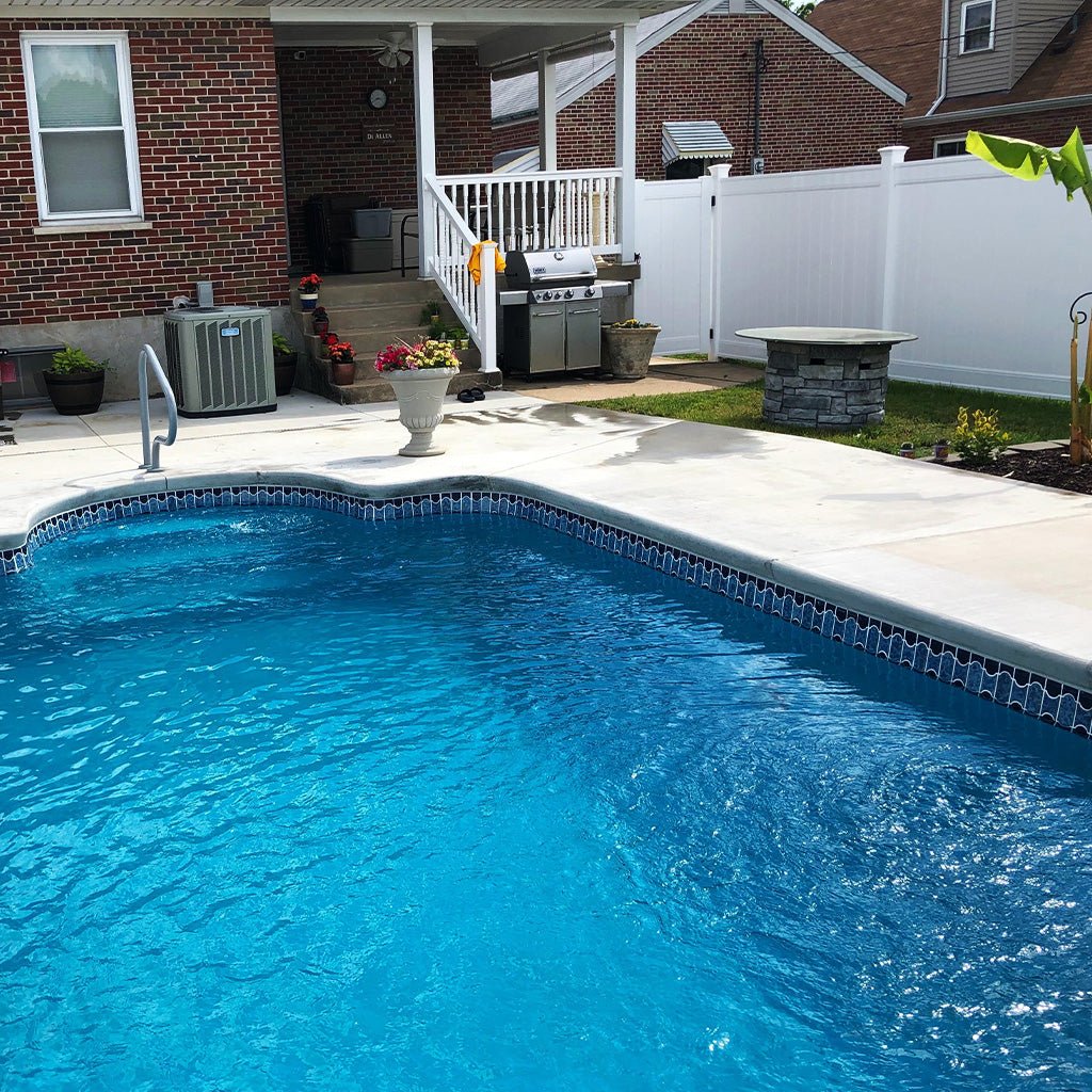 Wave Pattern Pool Tile | Decorative Porcelain Tile for Pools