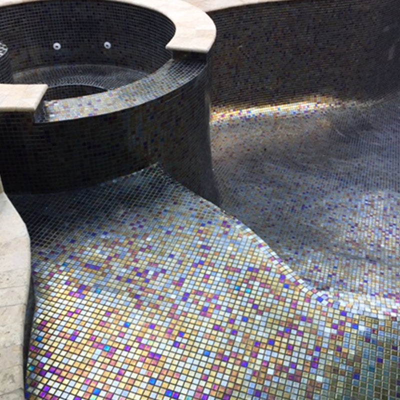Shell Deep Slip Resistant, 1" x 1" Glass Tile | Vidrepur Mosaic Tile