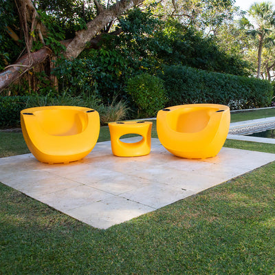Moon Chair with Black Cupholders | Luxury Pool Chair by Tenjam