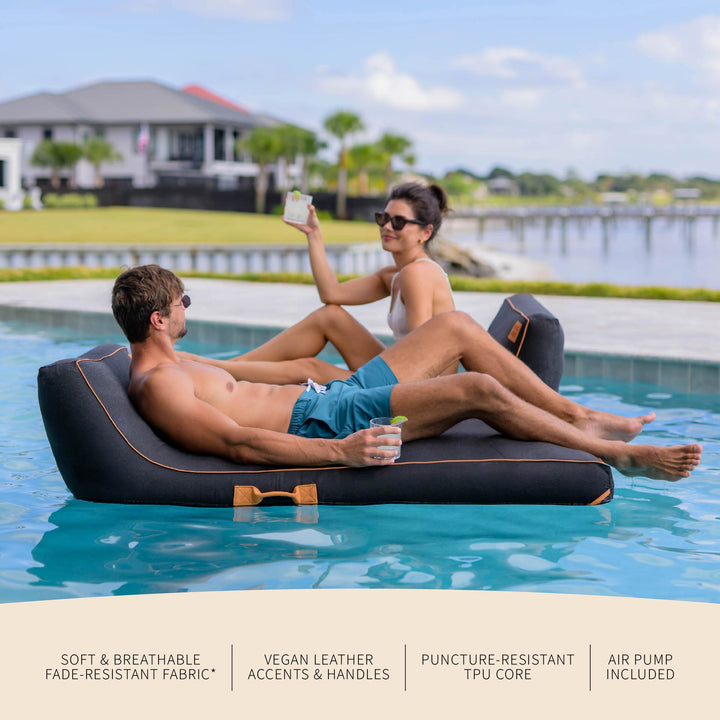 Lux Inflatable Chaise Pool Lounger with Sunbrella® Fabric