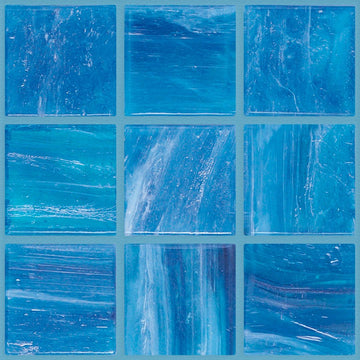 244 Aquatic Bliss, 3/4" x 3/4" - Glass Tile