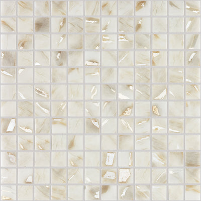 Oasis Marfil, 1" x 1" Glass Tile | Pool, Spa, & Kitchen Tile