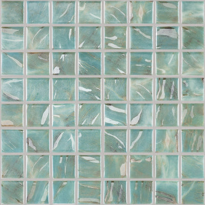 Oasis Turquoise, 1.5" x 1.5" Glass Tile | Pool, Spa, & Kitchen Tile