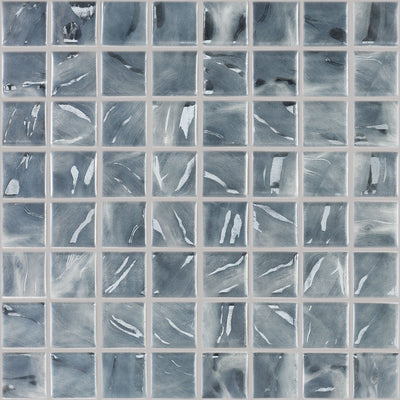 Oasis Grey, 1.5" x 1.5" Glass Tile | Pool, Spa, & Kitchen Tile