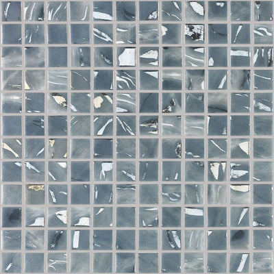 Oasis Gray, 1" x 1" Glass Tile | Pool, Spa, & Kitchen Tile